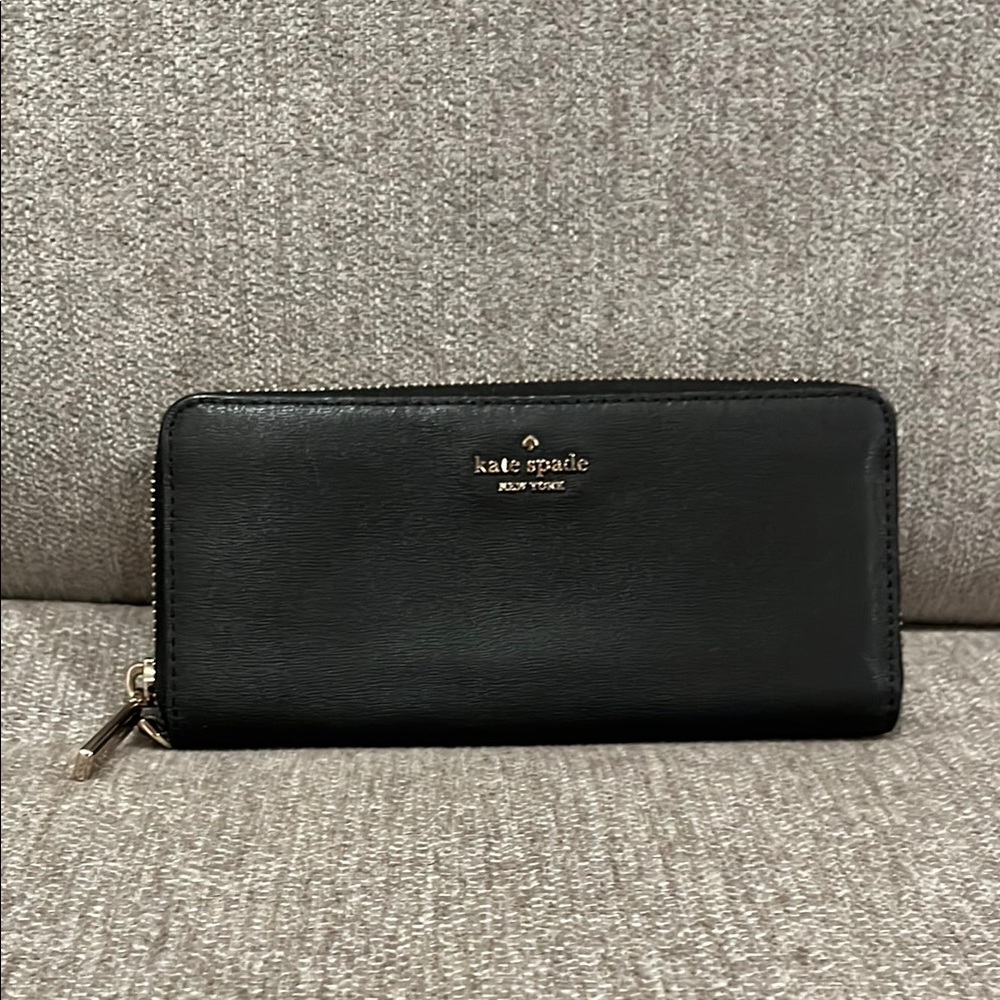 Kate Spade Black Zip-Around Wallet